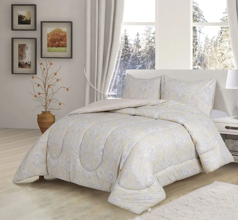 يسكن طقم لحاف مطبوع بنسيج  خيط جاسمين